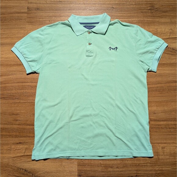 Marine Layer Polo Shirt Men’s Size M/L (Marge) Light Teal Casual Golf Beach - Picture 1 of 8